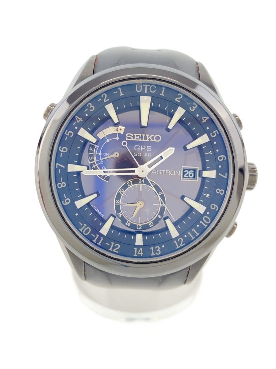 【中古】SEIKO◆ソーラーウオッチ/アナログ/天然ゴム/BLK/BLK/7x52-0ab0【服飾雑貨他】