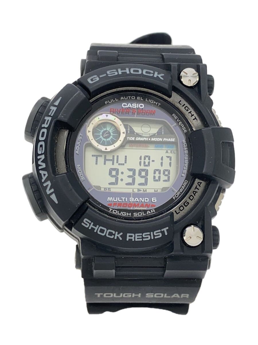 【中古】CASIO◆ソーラーウオッチ・G-SHOCK/デジタル/BLK【服飾雑貨他】