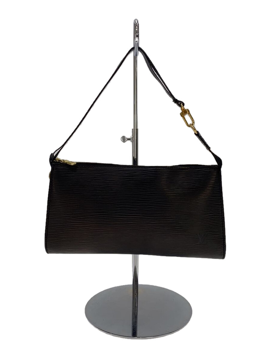 【中古】LOUIS VUITTON◆ポシェット・アクセソワール_エピ_BLK/なめし革/BLK//【御徒面子】