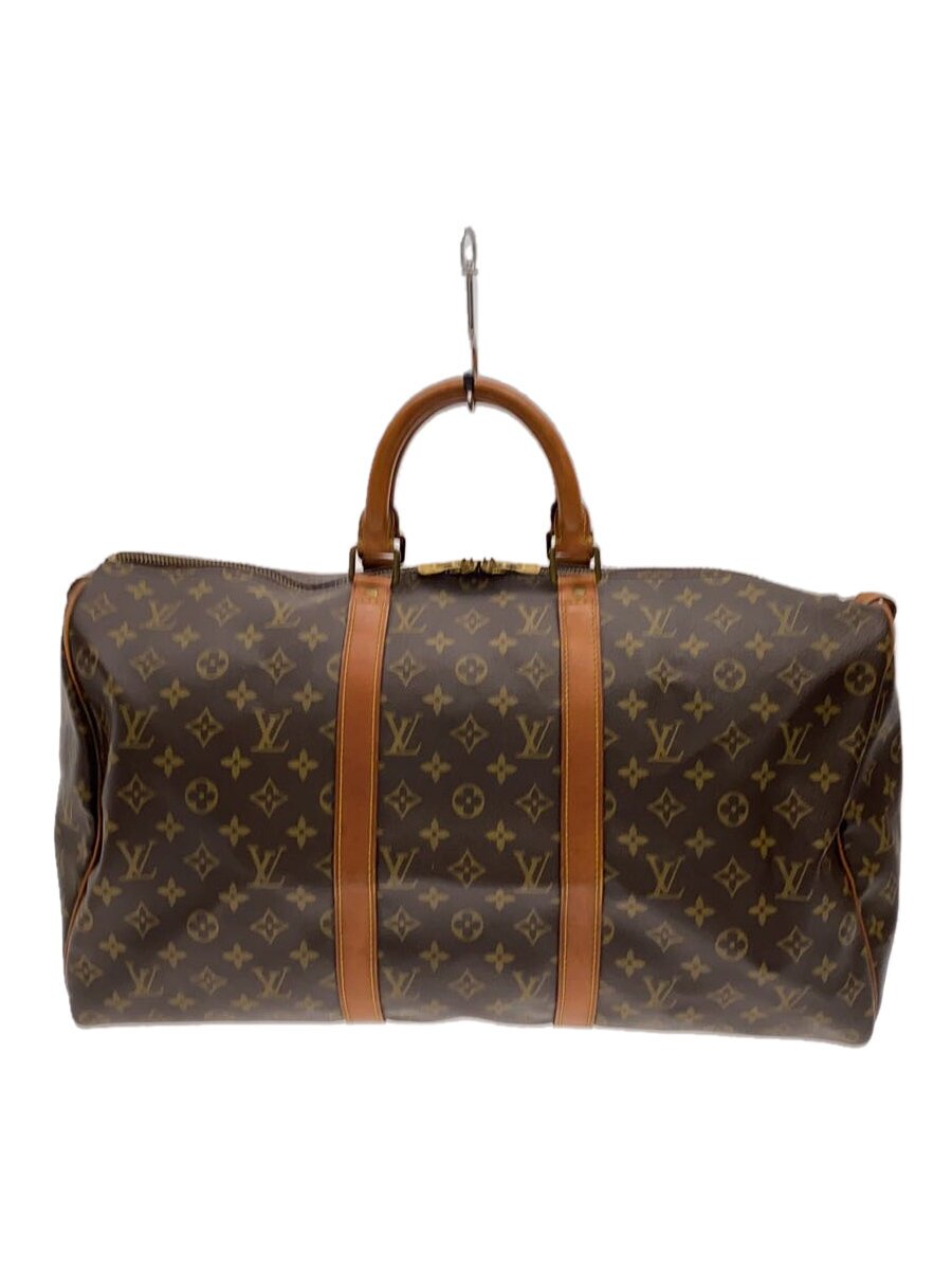 【中古】LOUIS VUITTON◆キーポル50_モノグラム・帆布/PVC/BRW【御徒面子】