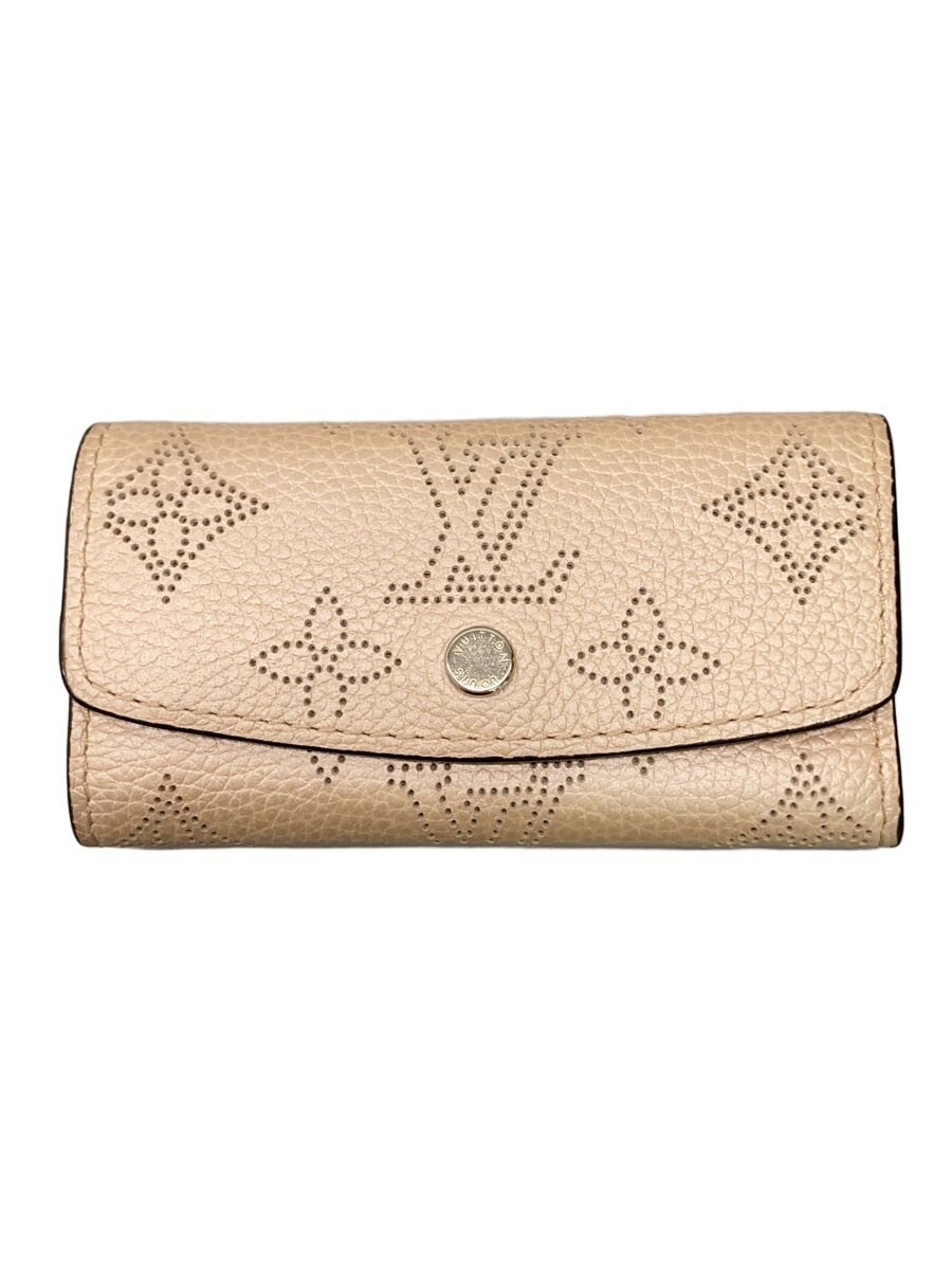 【中古】LOUIS VUITTON◆ミュルティクレ4_マヒナ/なめし革/BEG/レディース【服飾雑貨他】