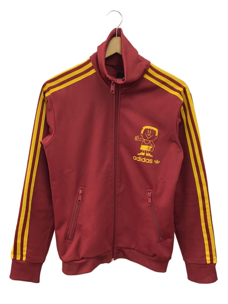 【中古】adidas◆アディダス/プルオーバー/S/綿織物/ボルドーワイン/無地【メンズウェア】