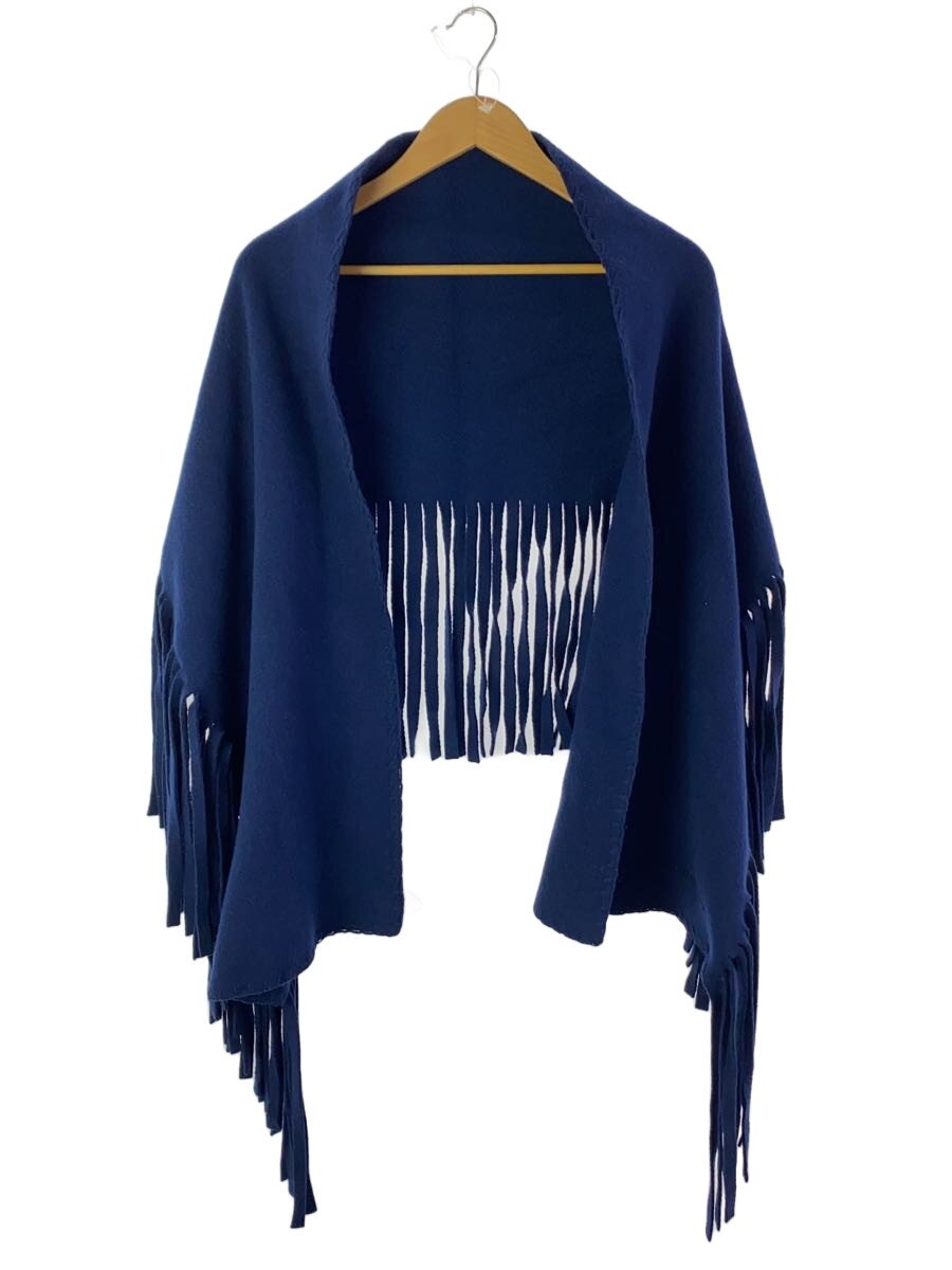 【中古】BURBERRY◆袈裟/羊毛/NVY/レディース【服飾雑貨他】