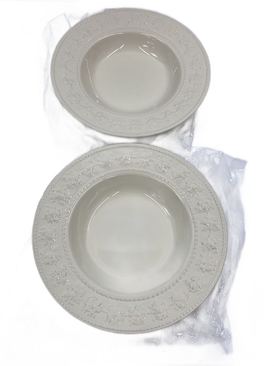 【中古】WEDGWOOD◆プレート/2点セット/WHT【キッチン用品】