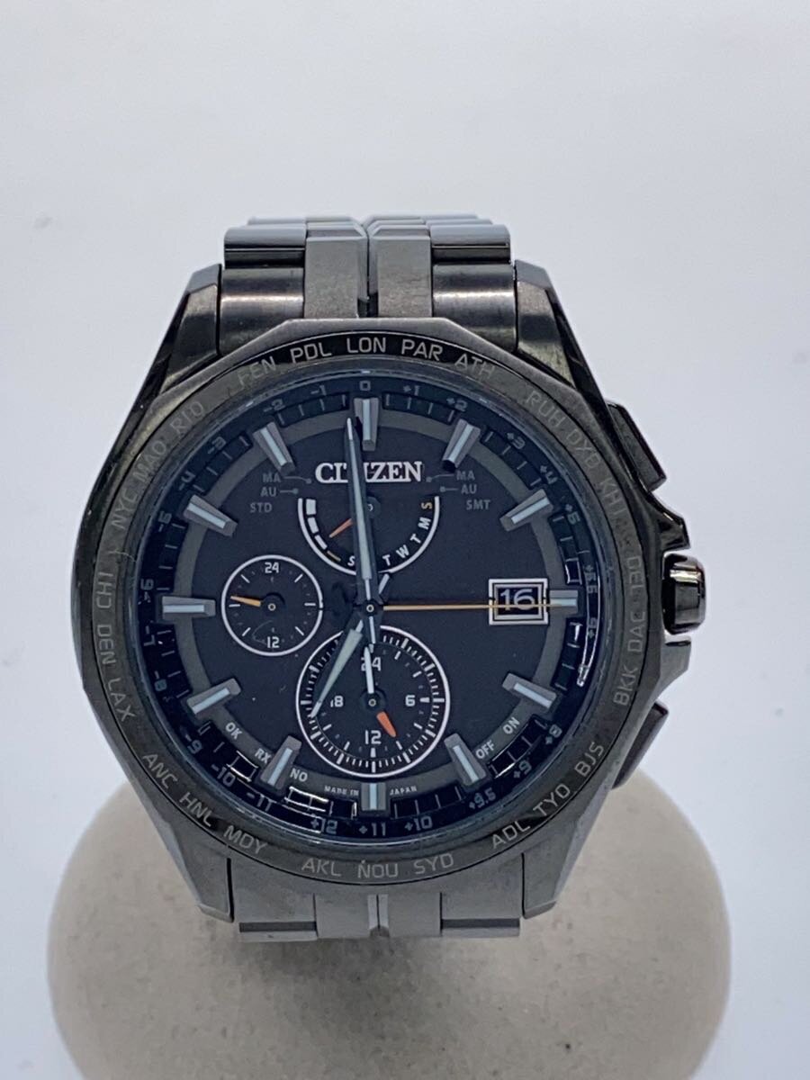 【中古】CITIZEN◆ソーラーウオッチ/アナログ/BLK/H820-T023991【服飾雑貨他】