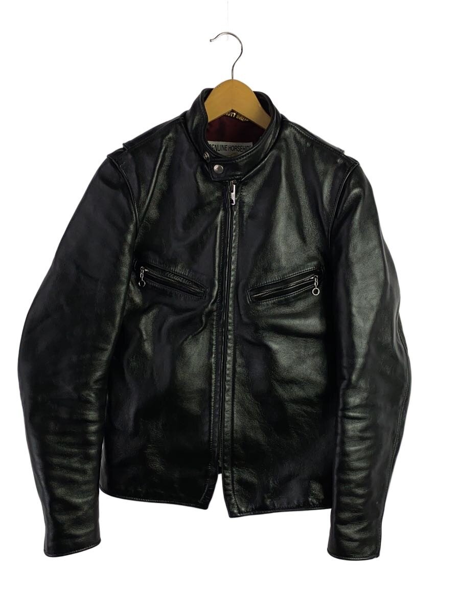 【中古】Schott◆なめし革上衣・上衣/34/馬革/BLK/無地/7824150002//【メンズウェア】