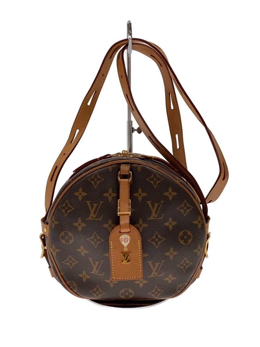 【中古】LOUIS VUITTON◆ボワット・シャポー・スープル_モノグラム・帆布/PVC/BRW/モノグラム【御徒面子】