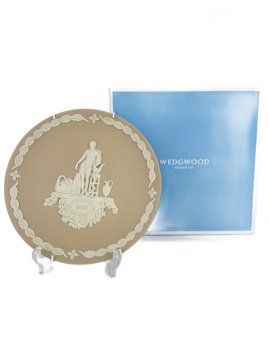 【中古】WEDGWOOD◆ジャスパー御召しもの/イヤー一皿2022/瀬戸もの/一皿/BEG【勝手もと設備】