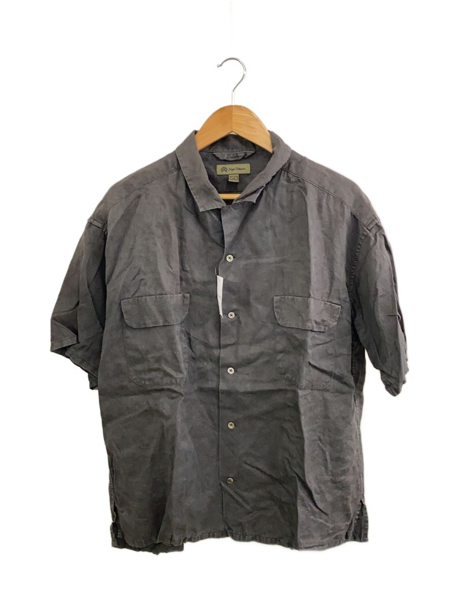【中古】Nigel Cabourn◆半袖プルオーバー/50/リネン/BLK/無地/8046-00-11005//【メンズウェア】