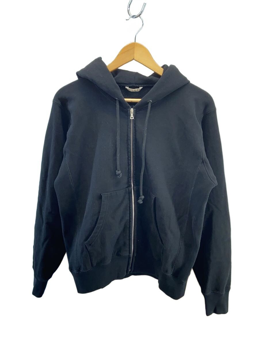 【中古】AURALEE◆SMOOTH SOFT BD SWEAT ZIP PARKA/ジップパーカー/O/コットン/BLK//? NULL ?【レディースウェア】｜2ｎｄ STREET 店 16,632円