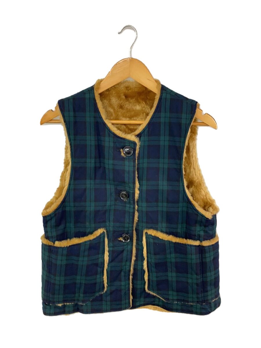 【中古】Engineered Garments◆over vest-blackwatch/より良い/XS/綿織物/緑であること/照合のしるし【メンズウェア】