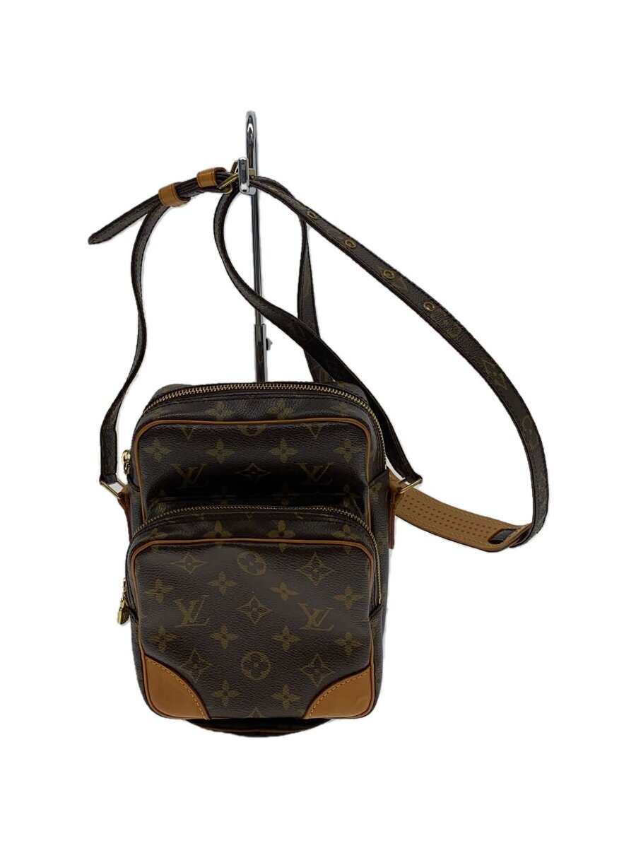 【中古】LOUIS VUITTON◆アマゾン_モノグラム・帆布/PVC/BRW//【御徒面子】
