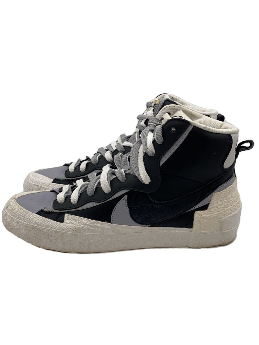 【中古】NIKE◆BLAZER MID SACAI/ブレーザーミッドサカイ/黒いこと/BV0072-002/US10.5/BLK【シューズ】