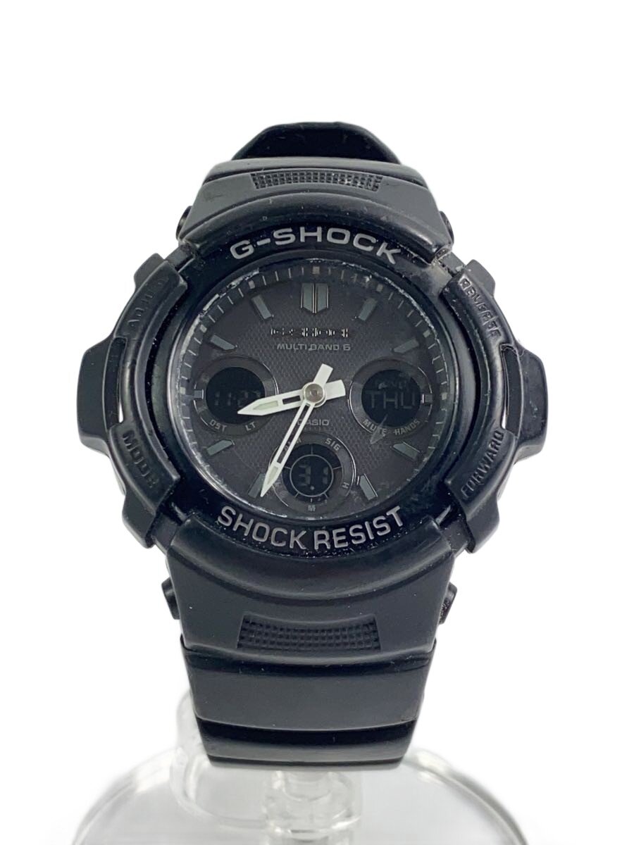【中古】CASIO◆G-SHOCK/ソーラーウォッチ/デジアナ/思われ人/BLK/BLK/AWG-M100B【服飾雑貨他】