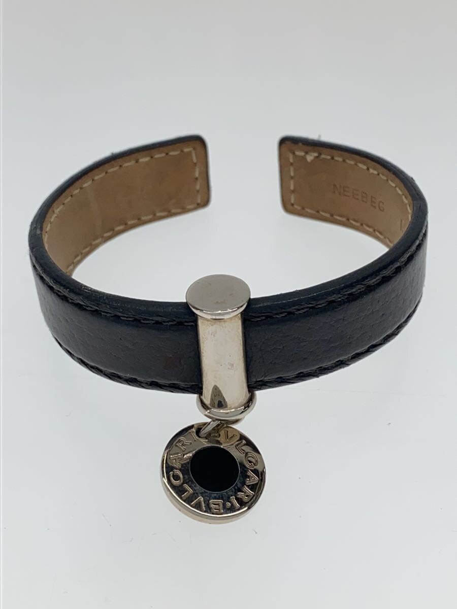 【中古】BVLGARI◆腕輪/なめし革/BLK/レディース//【服飾雑貨他】