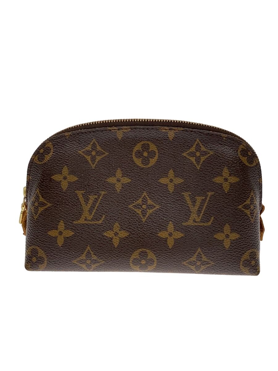 【中古】LOUIS VUITTON◆ポシェット・コスメティックPM_モノグラム・帆布/PVC/BRW【御徒面子】