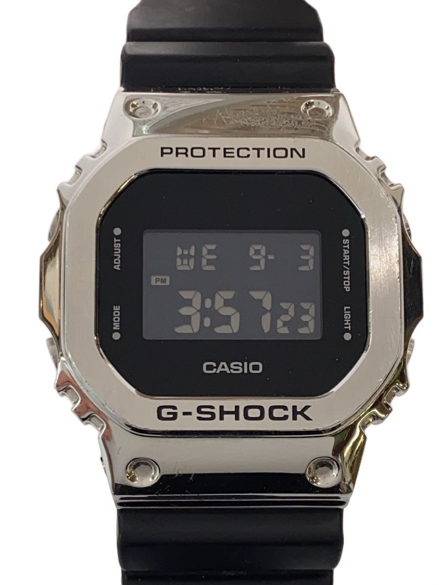 【中古】CASIO◆石英ウオッチ・G-SHOCK/デジタル/天然ゴム/BLK/BLK/SS【服飾雑貨他】