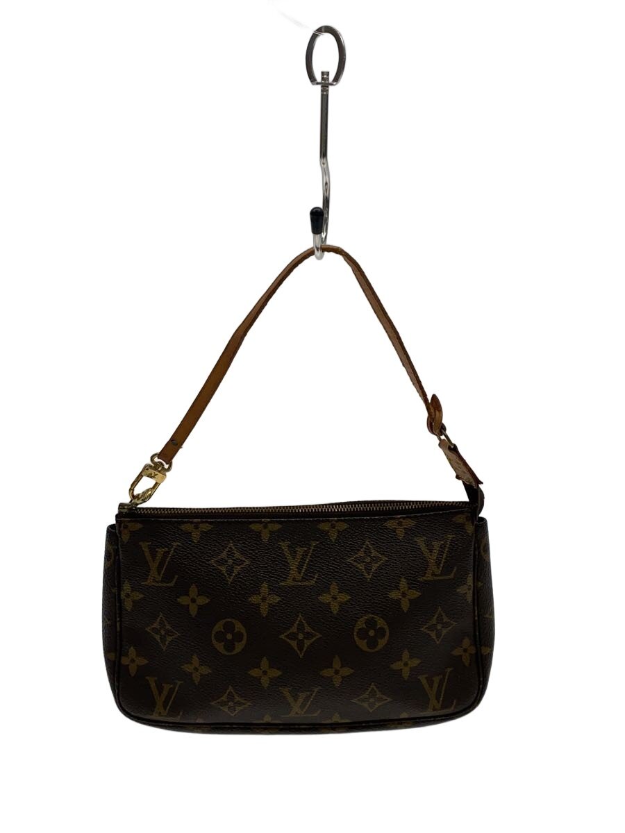 【中古】LOUIS VUITTON◆1)ポシェット・アクセソワール_モノグラム・帆布/PVC/BRW//【御徒面子】