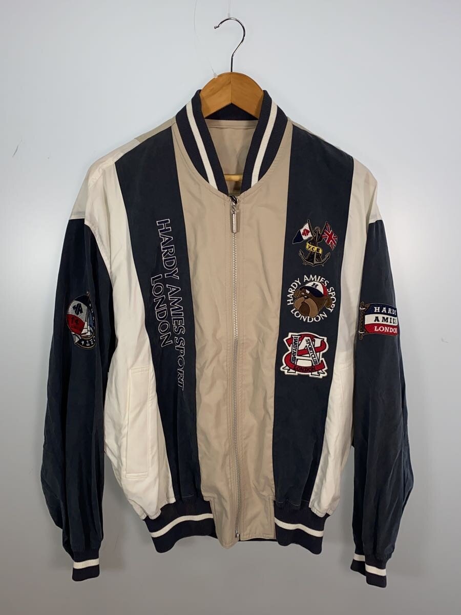 【中古】HARDY AMIES◆上衣/M/ポリエステル/GRY/総柄/R-53127-8【メンズウェア】