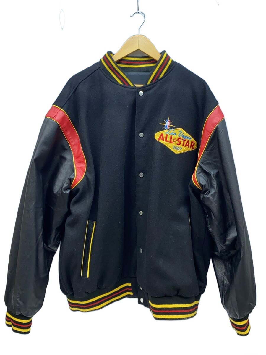 【中古】00S/2007年/ALL STAR/オールスター/NBA/スタジャン/上衣/4XL/BLK【メンズウェア】