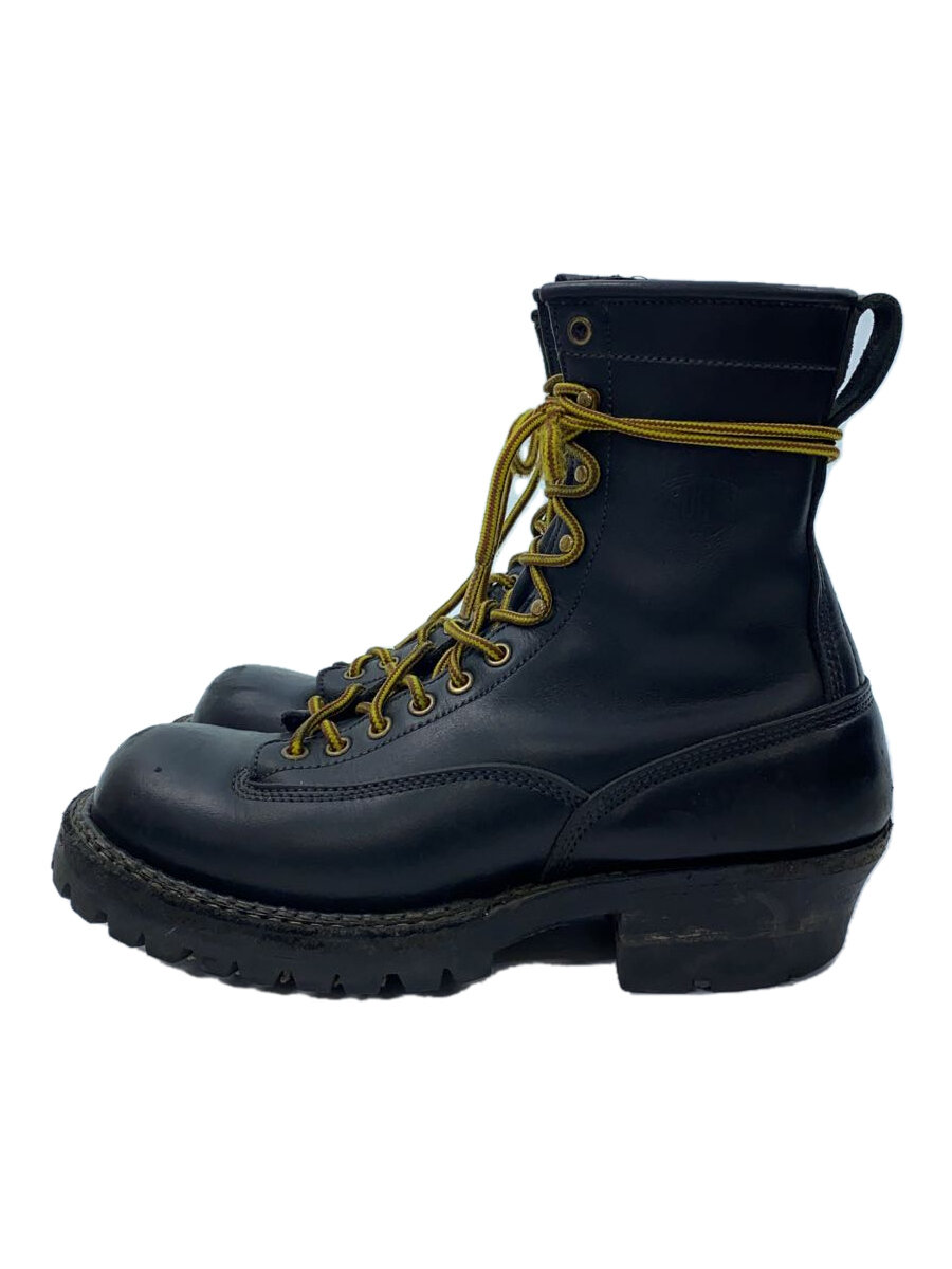 【中古】WHITE’S BOOTS◆Smoke Jumper/旧ロゴタイプ/レースアップブーツ/US8/黒いこと/なめし革/? NULL ?【シューズ】