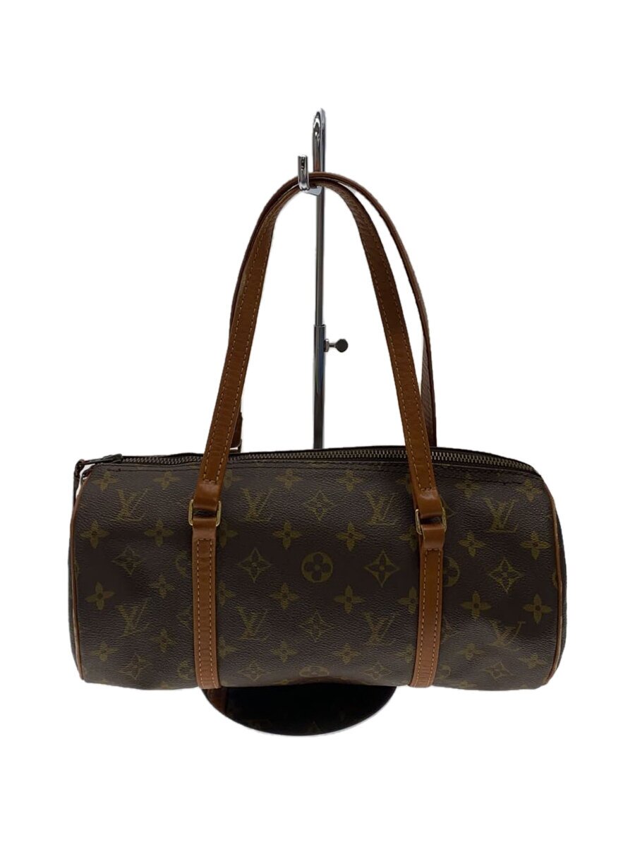 【中古】LOUIS VUITTON◆1)パピヨン30_モノグラム・帆布_BRW/PVC/BRW【御徒面子】