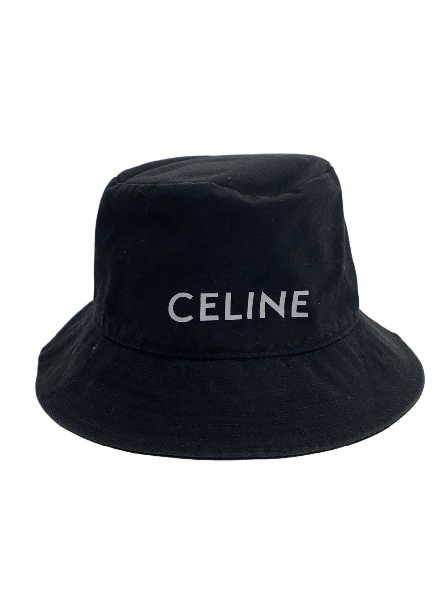 【中古】CELINE◆井戸釣瓶かぶり笠/L/綿織物/BLK/メンズ//【服飾雑貨他】
