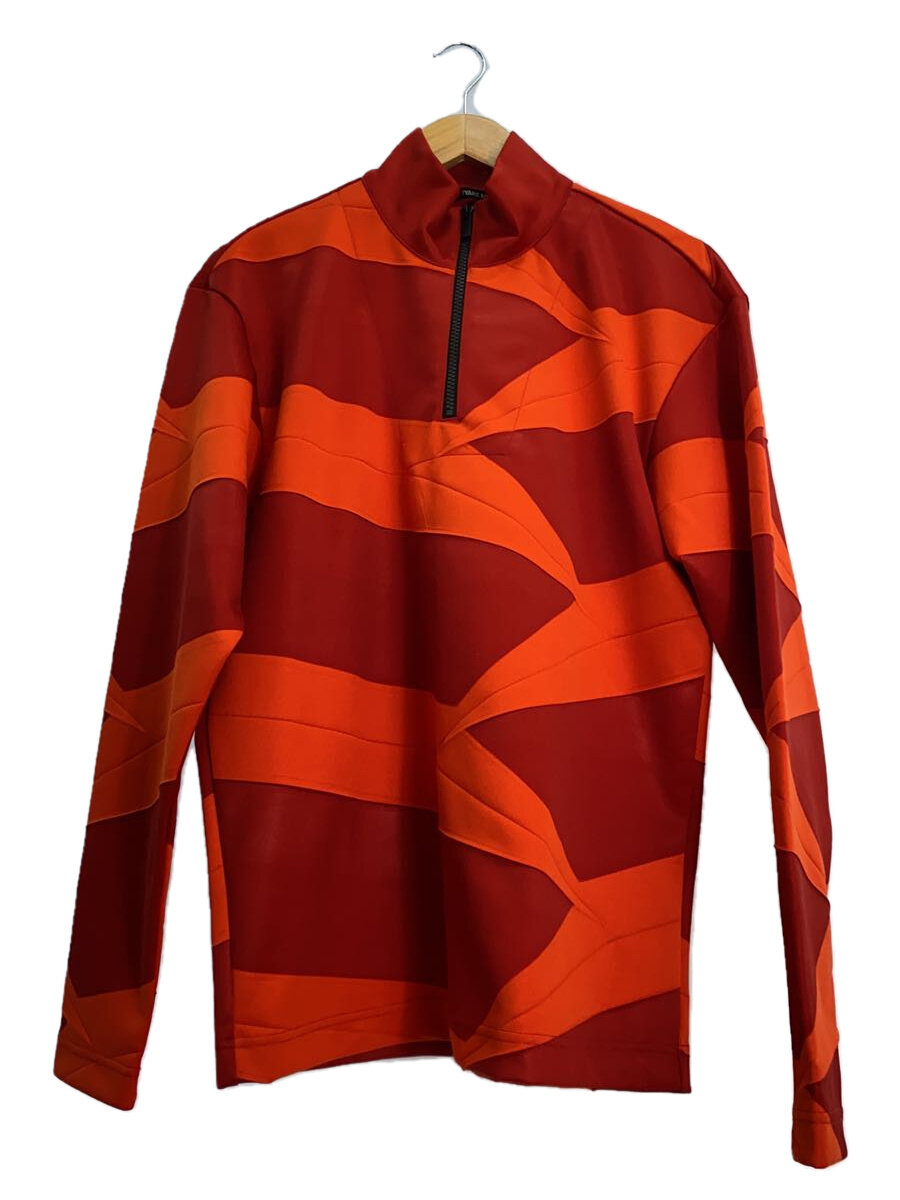 【中古】ISSEY MIYAKE MEN◆13aw/ハーフジップジャケット/4/ポリエステル/RED/ME33JK158【メンズウェア】
