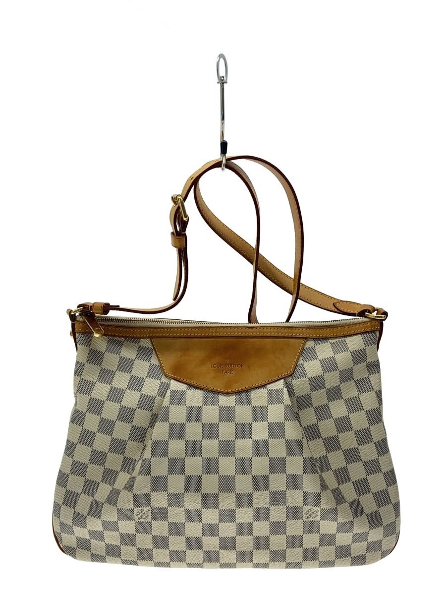 【中古】LOUIS VUITTON◆シラクーサMM_ダミエ・アズール/PVC/WHT/総柄【御徒面子】