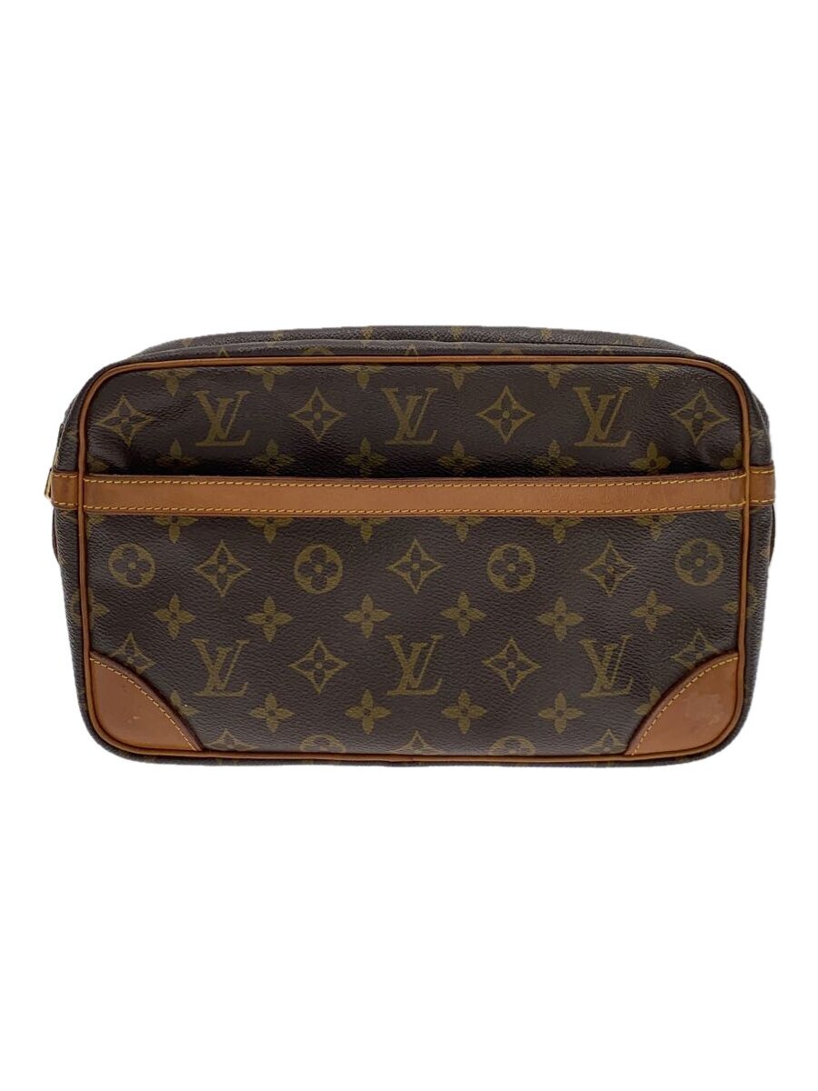 【中古】LOUIS VUITTON◆コンピエーニュ28_モノグラム・帆布_BRW/PVC/BRW【御徒面子】