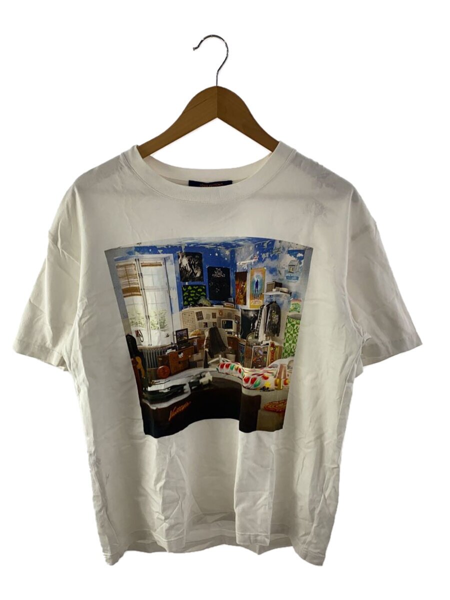 【中古】LOUIS VUITTON◆23AW/写真絵刷り上げるプルオーバー/L/綿織物/WHT/RM232 NPG HPY80W【メンズウェア】