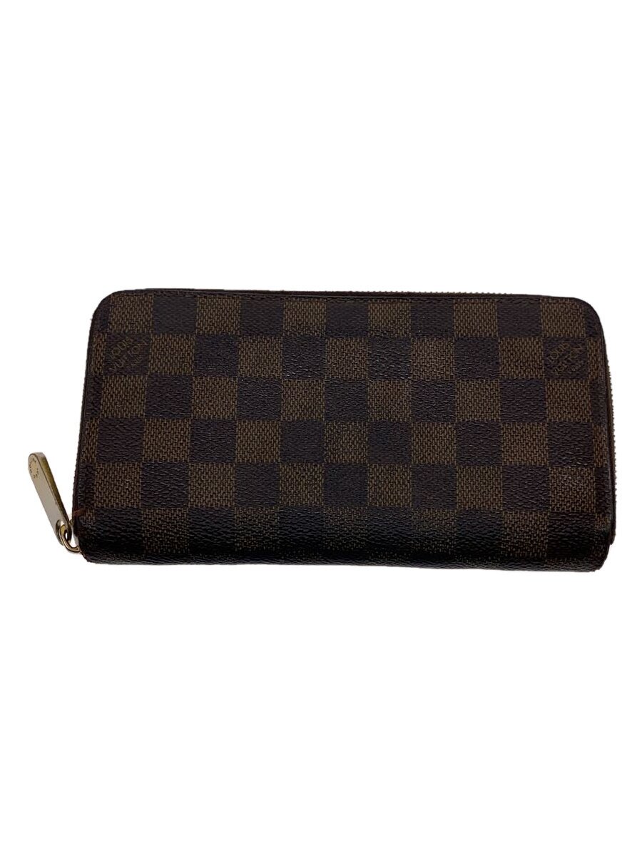 【中古】LOUIS VUITTON◆2)ジッピー・ウォレット_ダミエ・エベヌ_BRW_ブラウン/PVC/BRW/メンズ【服飾雑貨他】