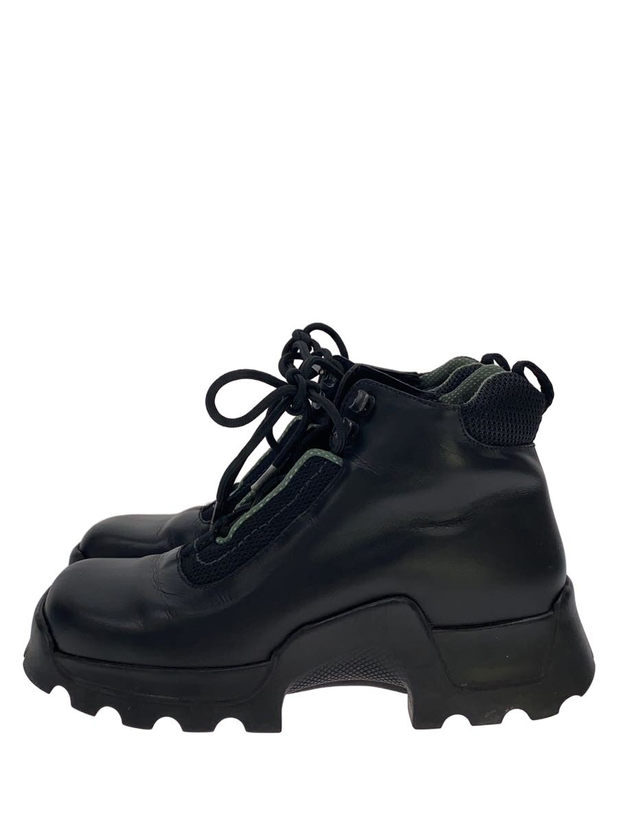 【中古】PRADA◆レースアップブーツ/36/BLK【シューズ】