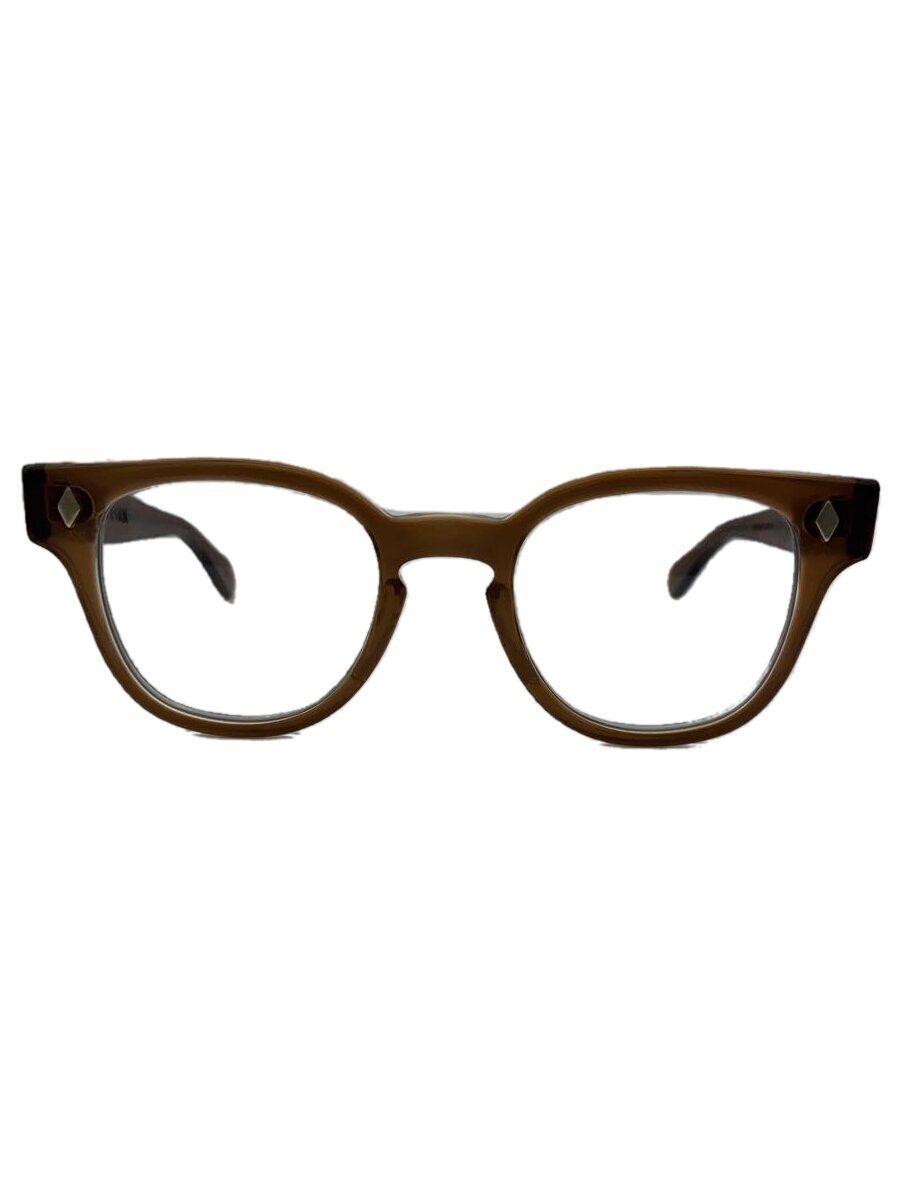 【中古】JULIUS TART OPTICAL ENTERPRISE◆眼鏡/ウェリントン/可塑性物質/BRW/CLR/メンズ/PL-007K【服飾雑貨他】