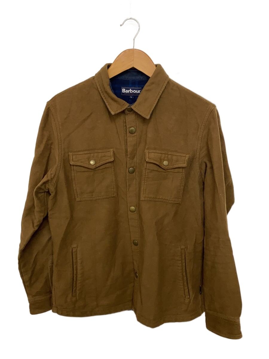 【中古】Barbour◆長袖ティーシャツ/L/綿織物/CML/mos0121錫31【メンズウェア】