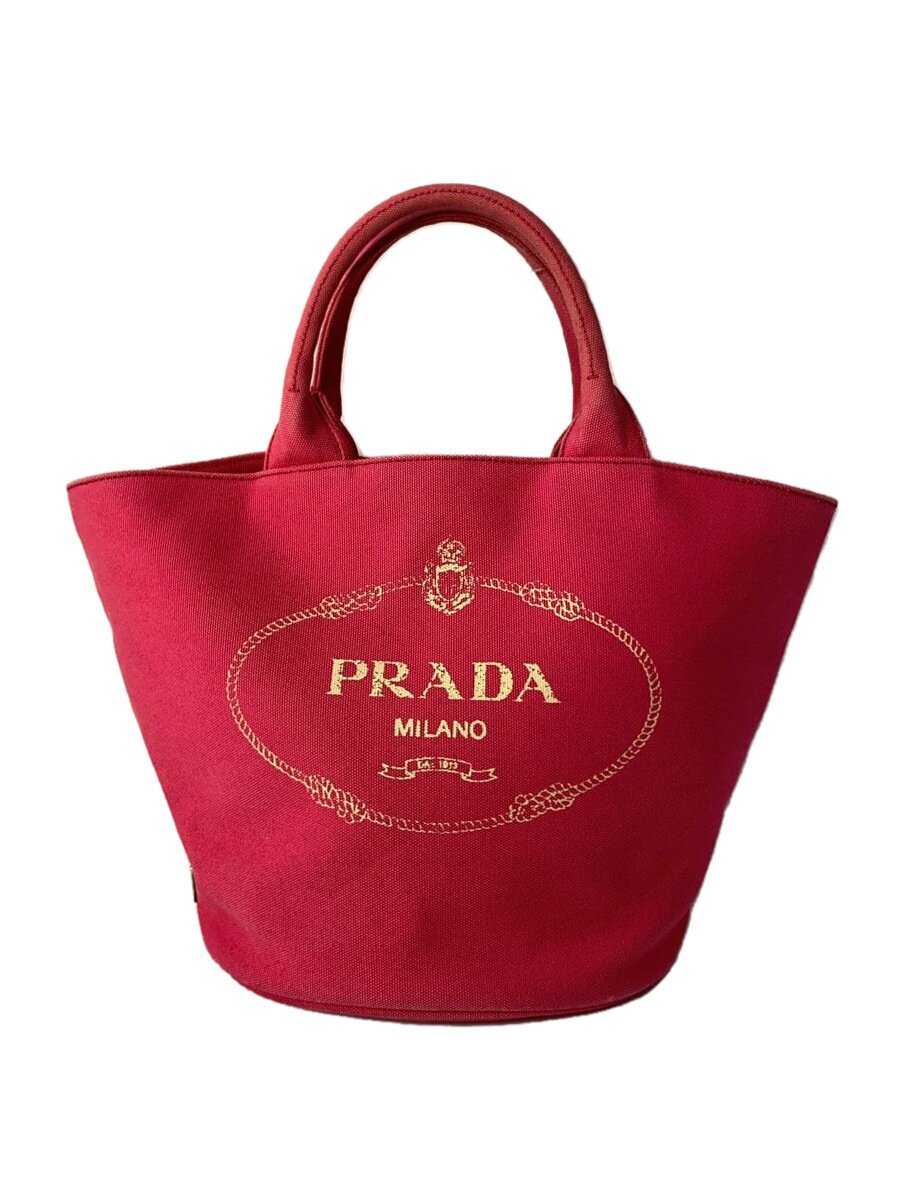 【中古】PRADA◆2WAY/カナパファブリック/トートバッグ/キャンバス/PNK/1BG186【バッグ】｜2ｎｄ STREET 店