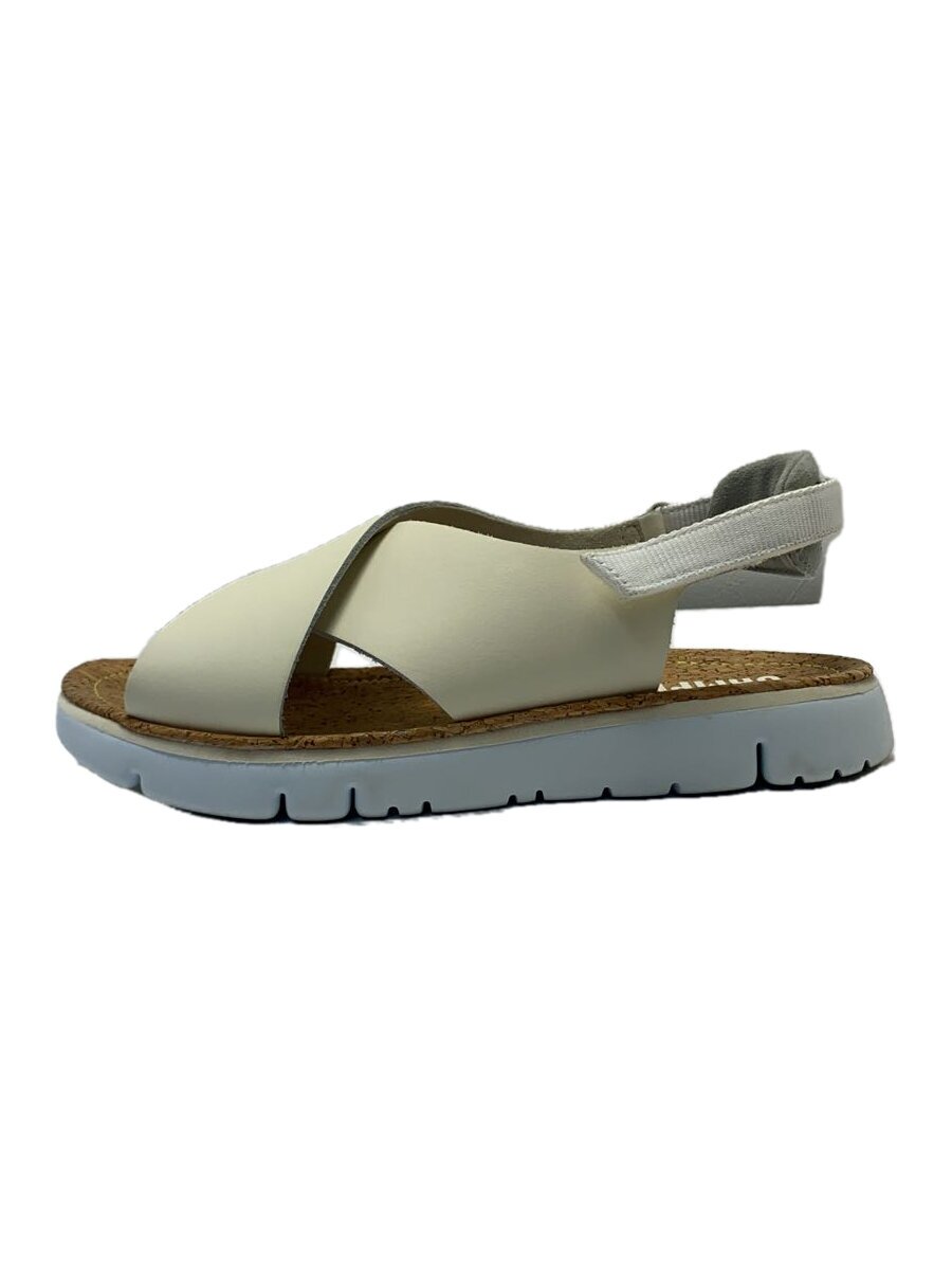 【中古】camper◆Oruga クロスストラップ/サンダル/39/WHT/K200157-023//【シューズ】