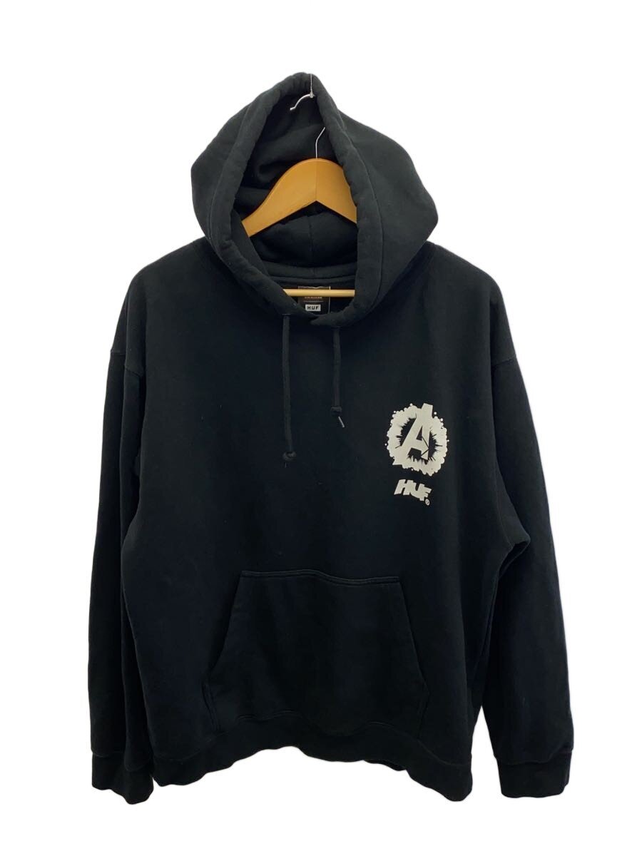 【中古】HUF◆AVENGERS COSMIC ASSEMBLAGE/L/綿織物/BLK/PF00654【メンズウェア】