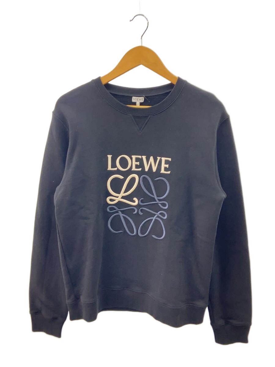 【中古】LOEWE◆22AW/ANAGLAM SWEAT/アナグラムロゴ刺しゅう汗水/L/綿織物/黒/H526Y24J07【メンズウェア】