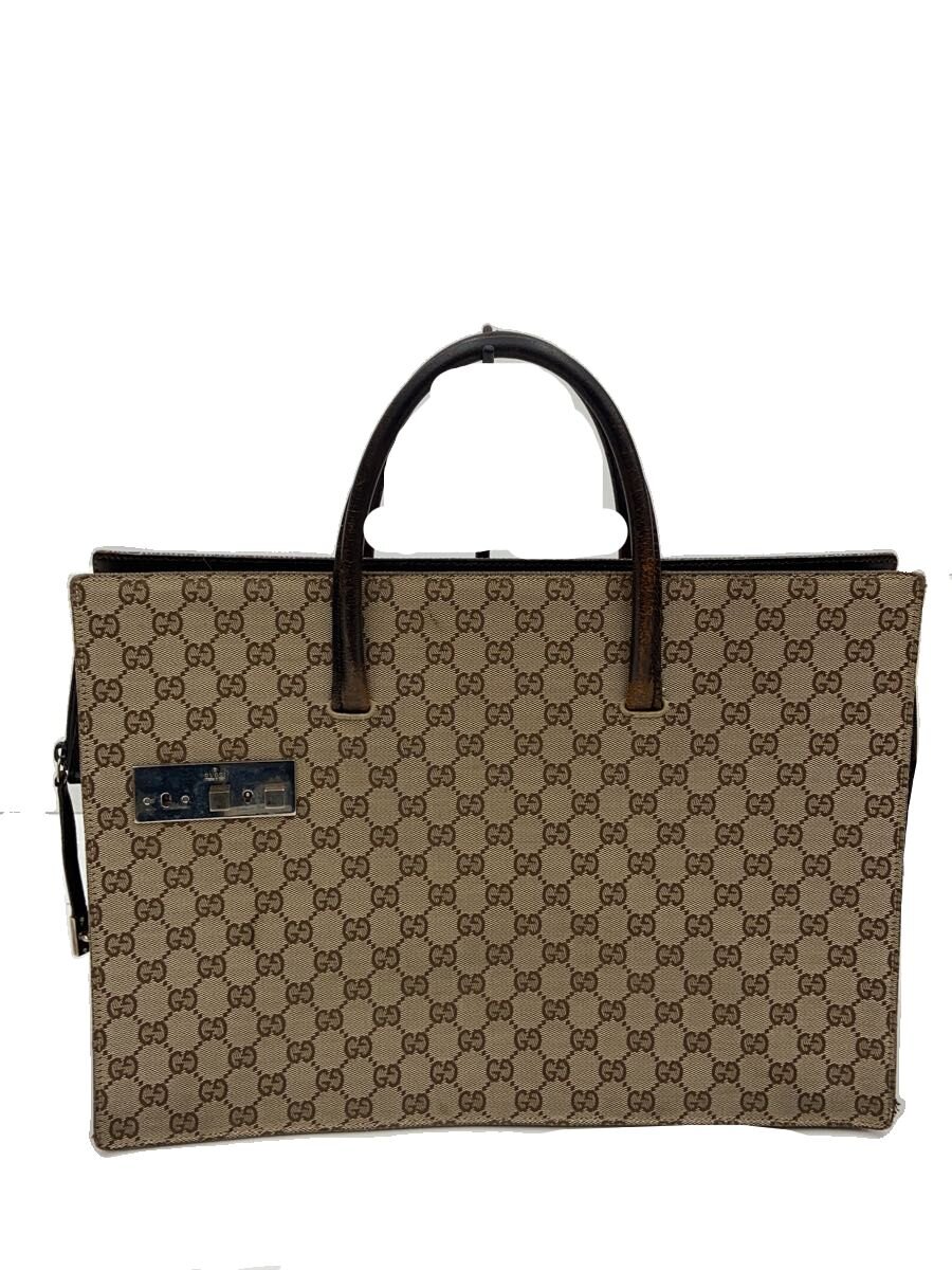 【中古】GUCCI◆トートバッグ/帆布/BRW/総柄/015・3708【御徒面子】