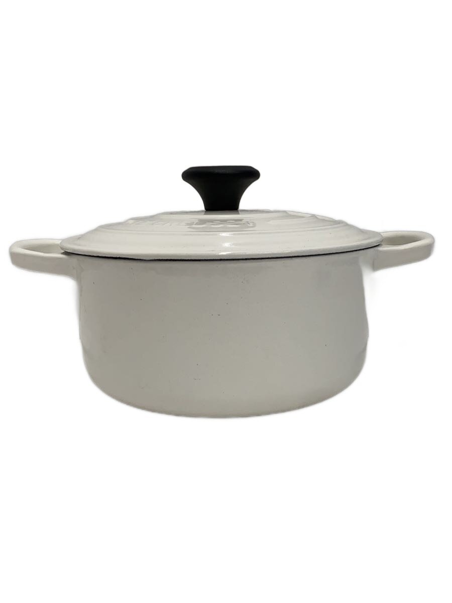 【中古】LE CREUSET◆鍋/大いさ:18糎/WHT【勝手もと装置】