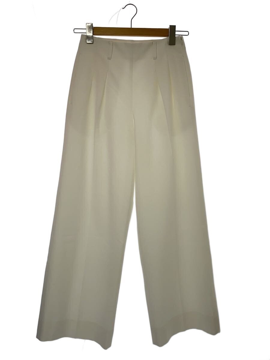 【中古】Gypsohila◆Classy Wide Pants/引っ切りないズボン下/32/ポリエステル/WHT/無地/GPR-308【レディース御召しもの】