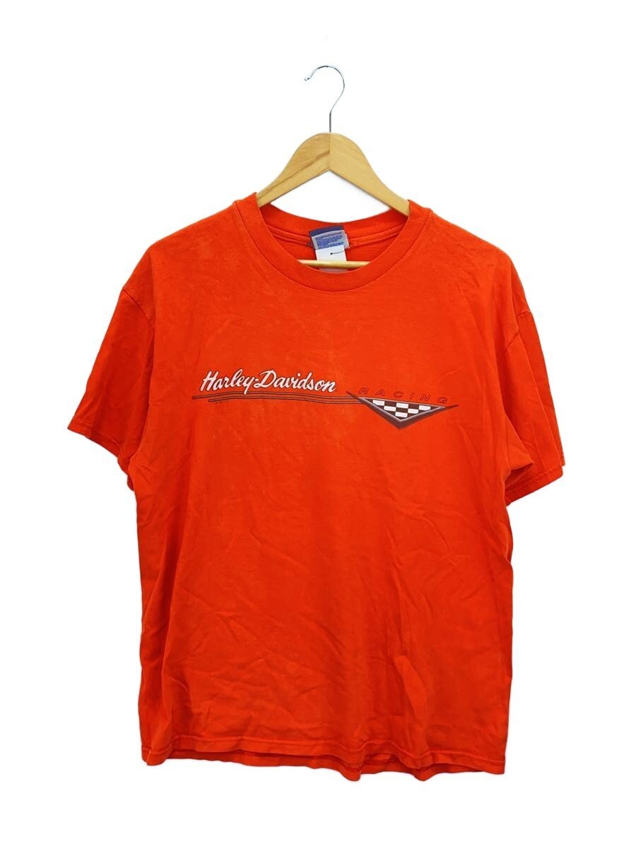 【中古】HARLEY DAVIDSON◆RACING/プルオーバー/L/綿織物/ORN【メンズウェア】