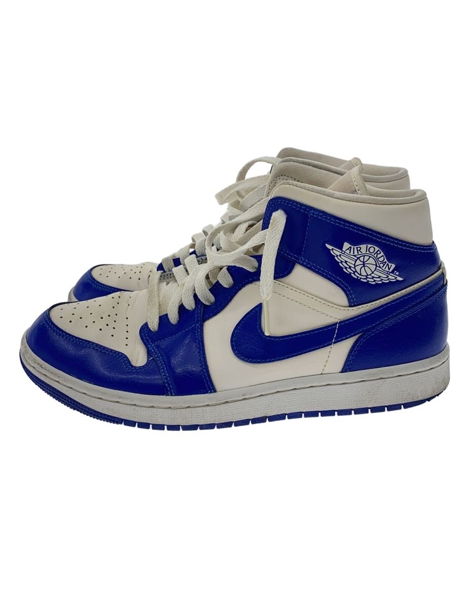 【中古】NIKE◆AIR JORDAN 1 MID_大気圏 ジョーダン 1 ミッド/26.5糎/BLU【シューズ】