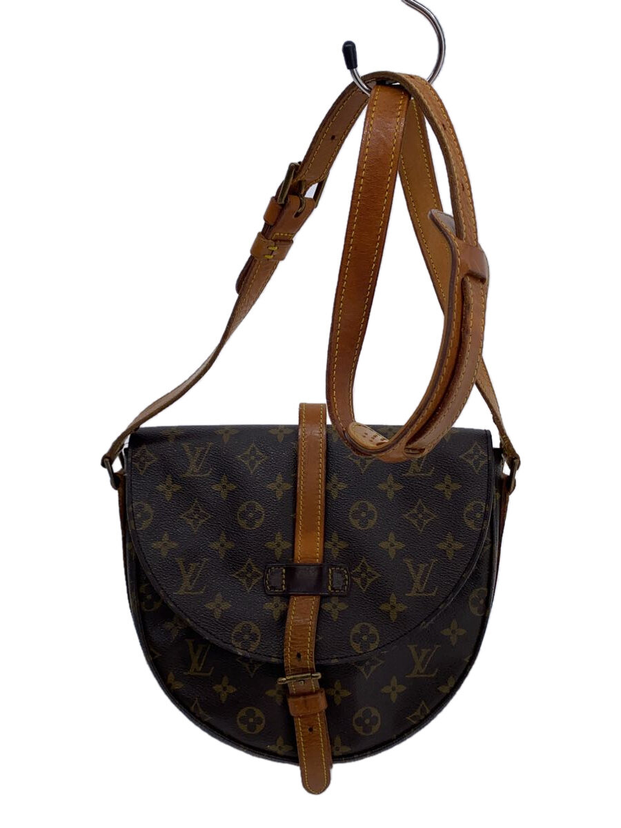 【中古】LOUIS VUITTON◆シャンティGM_モノグラム・帆布_BRW/PVC/赤銅色【御徒面子】
