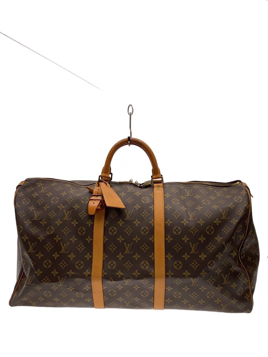 【中古】LOUIS VUITTON◆キーポル60_モノグラム・帆布/PVC/BRW/総柄【御徒面子】