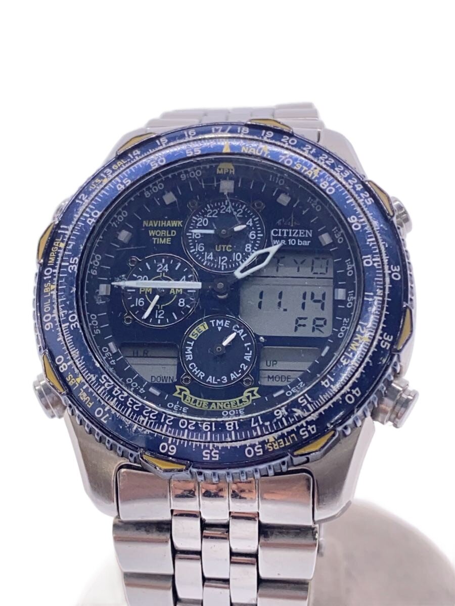 【中古】CITIZEN◆ソーラーウオッチ/デジアナ【服飾雑貨他】