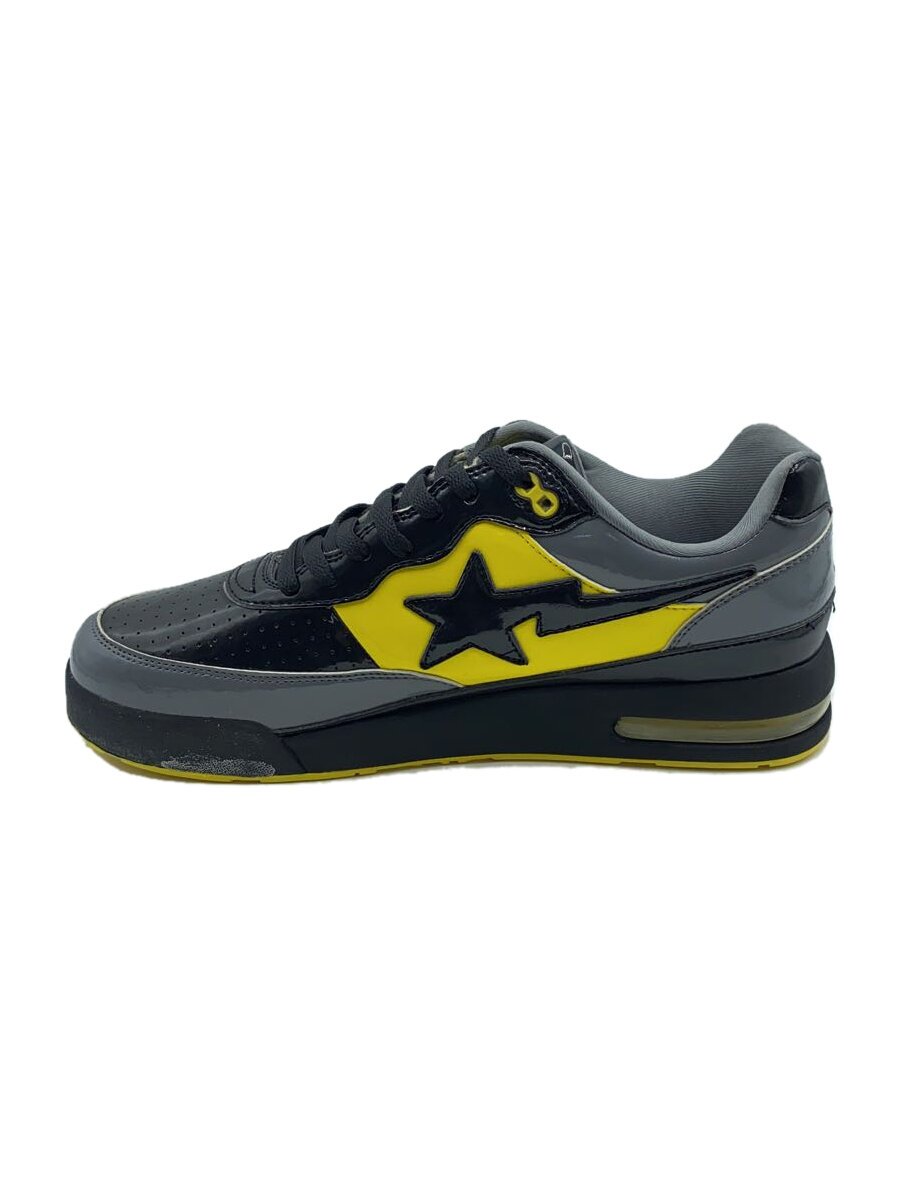 【中古】A BATHING APE◆ローカットスニーカー/28.5珊/BLK/エナメル【シューズ】