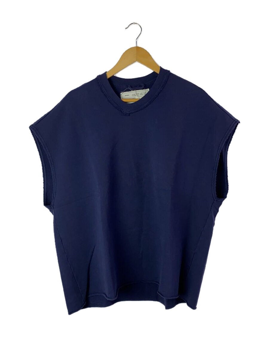 【中古】CAMIEL FORTGENS B.V.◆SLEEVELESS SWEATER/より良い/S/綿織物/NVY/無地【メンズウェア】