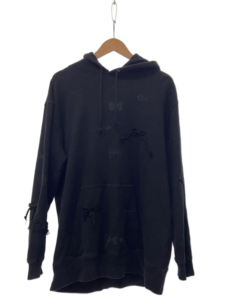 【中古】keisuke kanda◆手染めシュロの葉/メンズ/パーカー/XL/綿織物/BLK【レディース御召しもの】